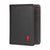 Leren Portemonnee (met RFID-bescherming) - Zwart met Rood Detail