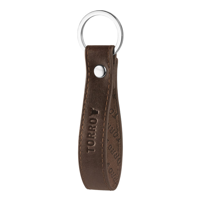 Dark Brown Leather Keyring