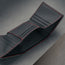 Microfibre lining of the Black with Red Stitching Trifold Leather Wallet