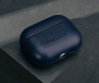 Blue Leather AirPods Pro Case Cover (1st & 2nd Generation)