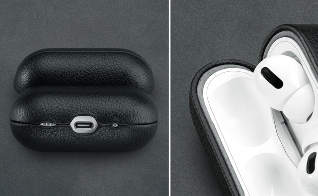 Leren Apple AirPods Pro Hoesje (2e en 1e generatie) Feature Focus