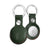 Leren AirTag Sleutelhanger - Groen met Rode Details