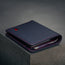 Slimline Navy Blue (with Red Stitching) Bifold Leather Wallet