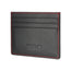 Black with Red Detail Leather Credit Card Holder