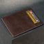 Back of the Dark Brown Leather Credit Card Holder with 2 card slots