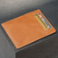 Back of the Tan Leather Credit Card Holder with 2 card slots