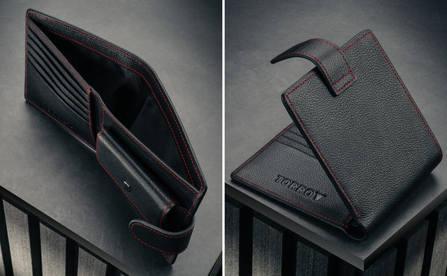 Klassieke Leren Portemonnee (met Muntvak) Feature Focus