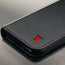 Close up of the Black with Red Stitching Leather Case for the Google Pixel 11 Pro XL