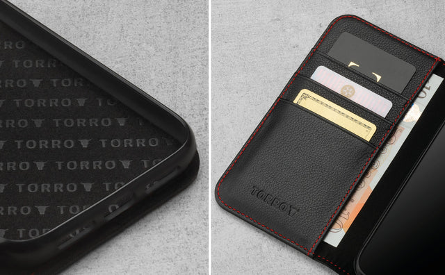 iPhone 11 Leren Hoesje (met Stand-functie) Feature Focus