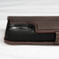 Raised camera lip (for added protection) on the Dark Brown Leather Folio Case (MagSafe) for iPhone 14 Plus