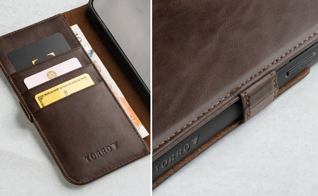 iPhone 14 Pro Leren Hoesje (met Stand-functie) Feature Focus