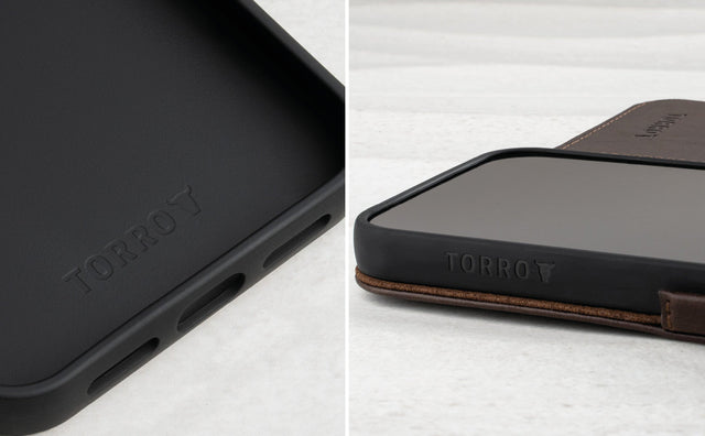 iPhone 14 Pro Max Leren Hoesje (met Stand-functie) Feature Focus