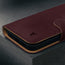 Maroon Nubuck Leather Case (with detachable cover) for iPhone 15 Pro Max