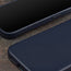 Navy Blue Slimline Leather Bumper Case for iPhone 15 Pro Max