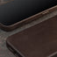 Dark Brown Slimline Leather Bumper Case for iPhone 15 Pro