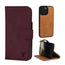 Maroon Nubuck Leather Case (with detachable cover) for iPhone 16 Pro Max