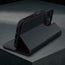 Stand function of the Black Leather with Red Detail Leather Case for iPhone 16 Pro