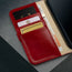 Card slots inside the Red Leather Case for iPhone 16 Pro