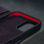 Microfibre lined frame of the Purple Leather Case for iPhone 16