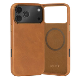 Slimline Light Brown / Tan Leather Bumper Case for iPhone 17 Pro