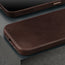 Back of the Dark Brown Slimline Leather Bumper Case for iPhone SE4 (2025)