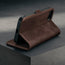 Stand function of the Dark Brown Leather Wallet Case for iPhone SE4 (2025)