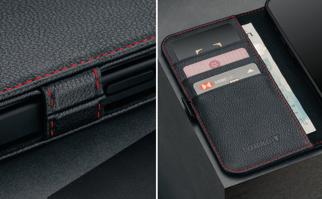 iPhone 17e / 16e Leren Hoesje Feature Focus