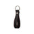 Leather Loop Keyring - Black with Red Detail