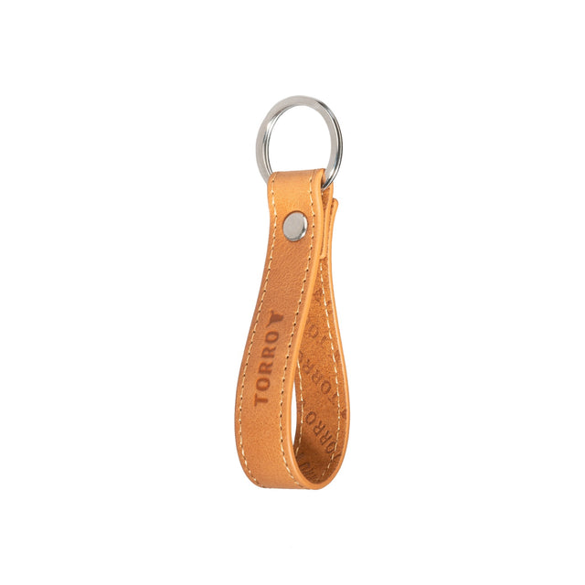 Tan Leather Keyring