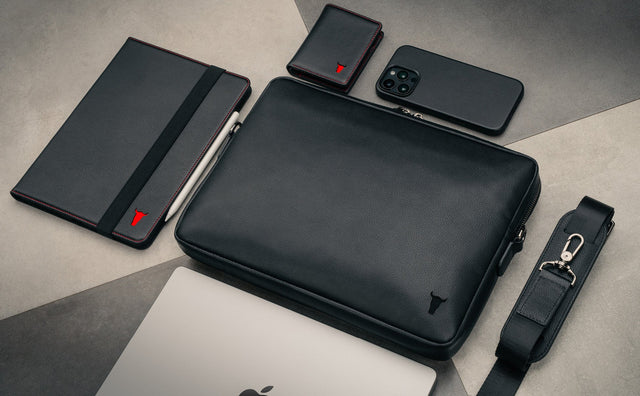 Slanke Leren Laptoptas Feature Focus
