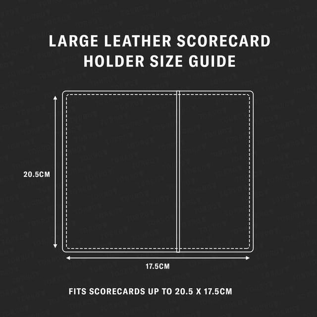 Size guide for the Pro edition Leather Golf Scorecard Holder