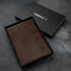 PRO Edition of the Dark Brown Leather Golf Scorecard & Yardage Book Holder in presentation gift box