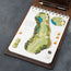 Yardage book in the PRO Edition of the Dark Brown Leather Golf Scorecard & Yardage Book Holder