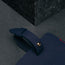 Adjustable strap on the Navy Blue Leather Luggage Tag