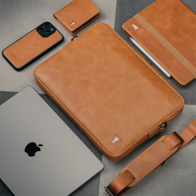 Tan Leather Messenger Bag