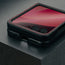 Black with Red Detail Leather Case for Motorola Razr 50 Ultra