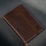 Front of the Dark Brown Leather Passport holder