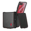 Black with Red Stitching Leather Case for Galaxy Z Flip8