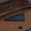 Pocket inside the Dark Brown Leather Sunglasses Case