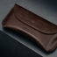 Dark Brown Leather Sunglasses Case