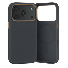 Black with Gold Detail Woven Texture Bumper Case for iPhone 17 Pro